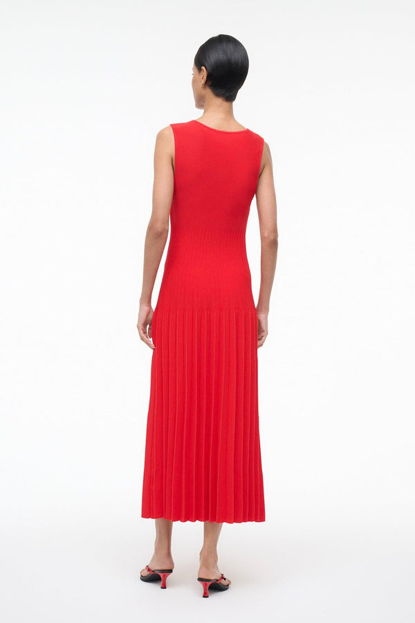 Staud ELYSE DRESS RED ROSE