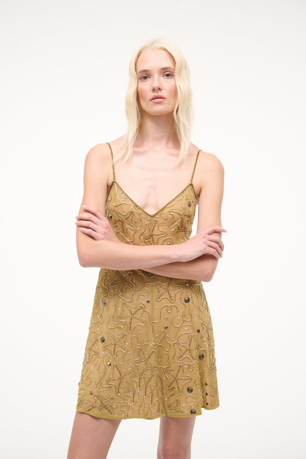 Staud EMILY DRESS SANDBAR