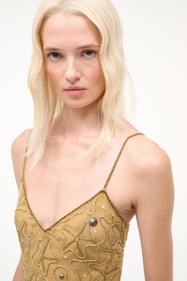 Staud EMILY DRESS SANDBAR