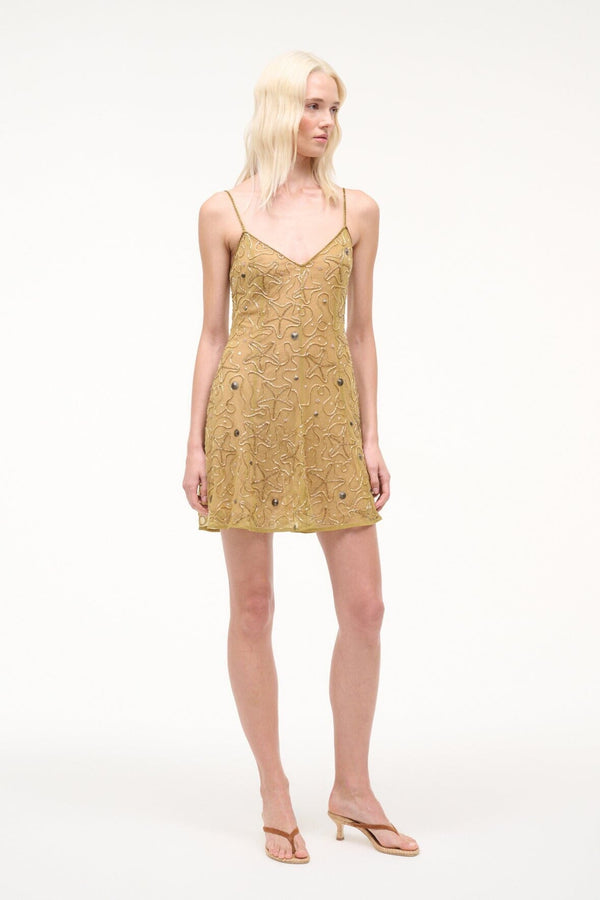 staud EMILY DRESS SANDBAR