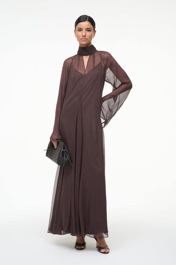 staud ESTHER MAXI DRESS EARTH