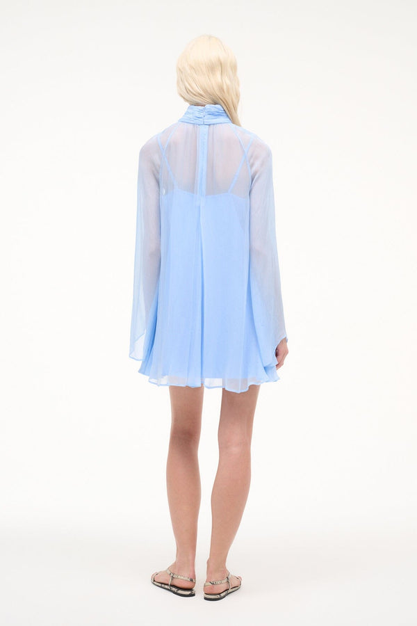 Staud ESTHER MINI DRESS CLEAR BLUE