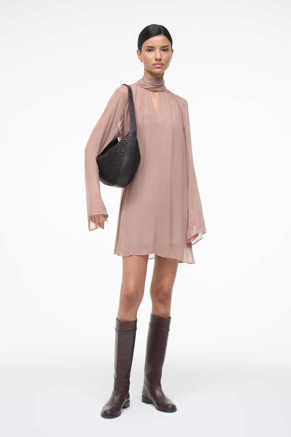 Staud ESTHER MINI DRESS TAUPE
