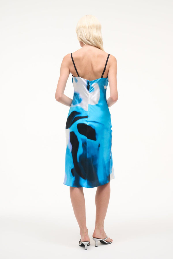 Staud EVANGELINE SILK DRESS BLUE HAZE