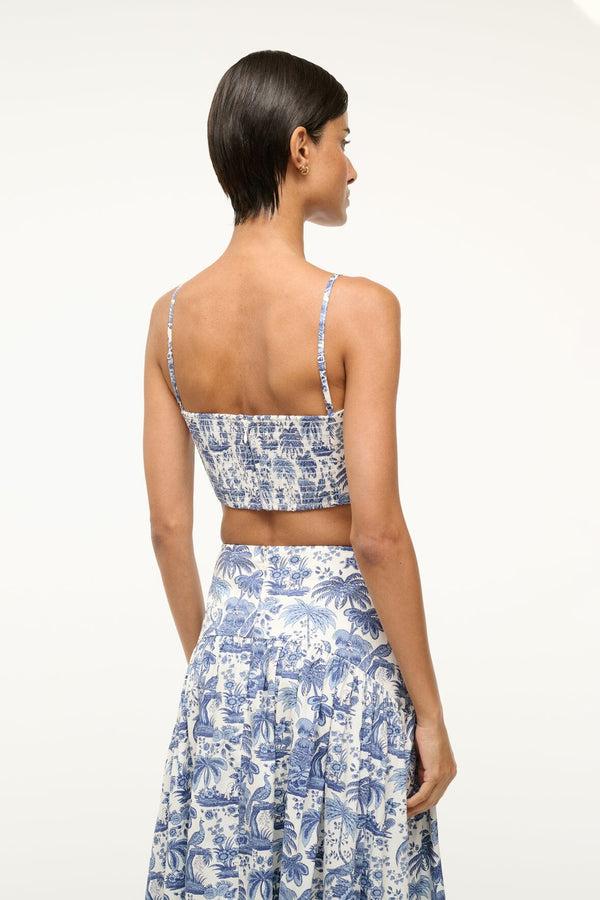 Staud FEDERICO TANK BLUE TOILE