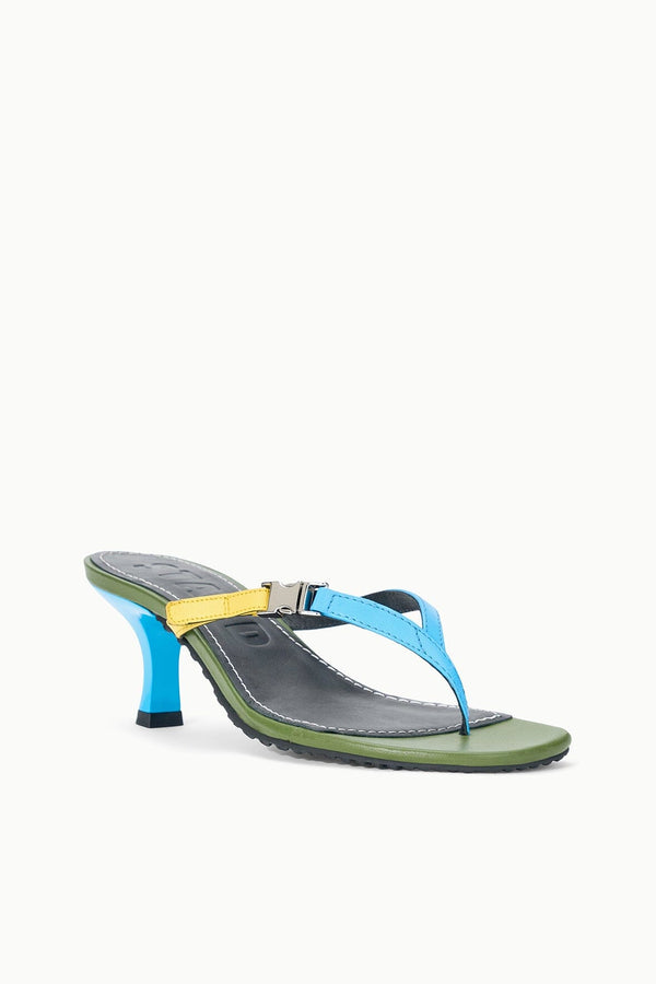 Staud FLYNN KITTEN HEEL FERN MULTI