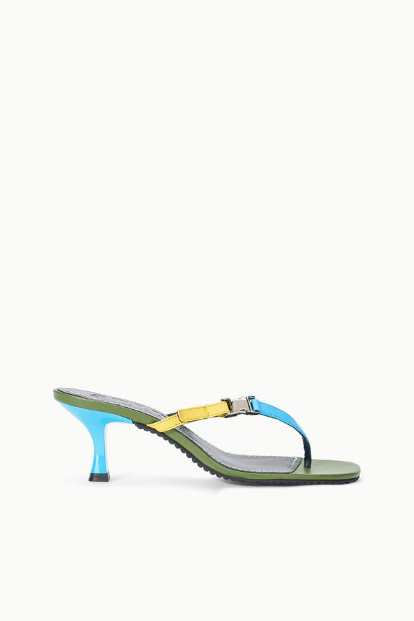 staud FLYNN KITTEN HEEL FERN MULTI