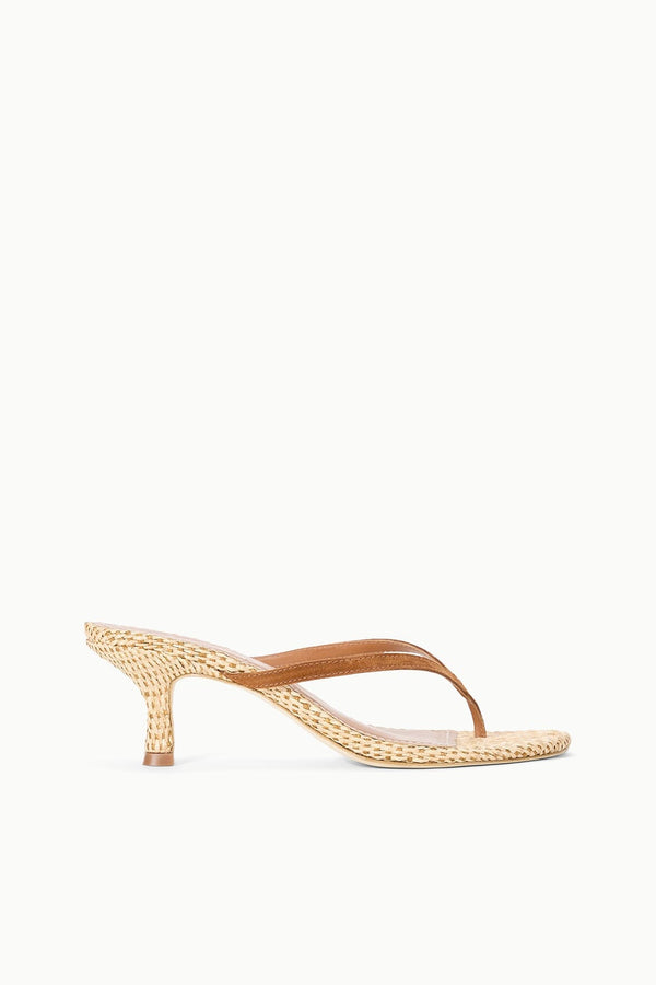 staud FREJA KITTEN HEEL TABAC NATURAL