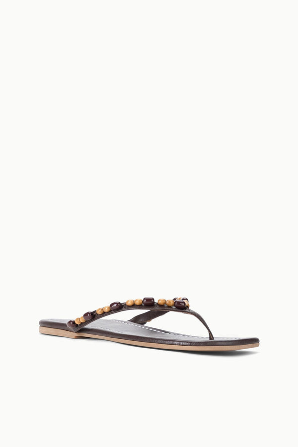 Staud FREJA THONG WOOD BEADS