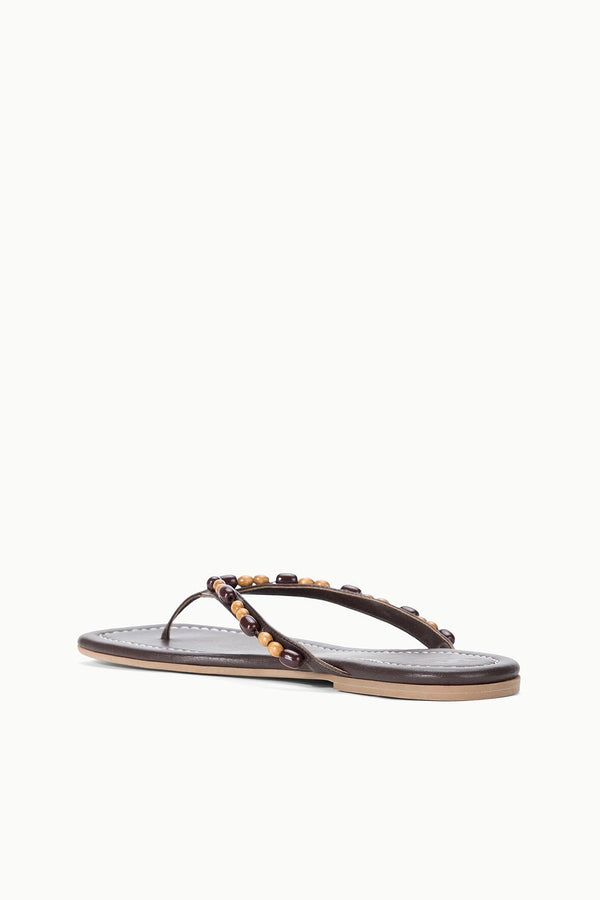 Staud FREJA THONG WOOD BEADS