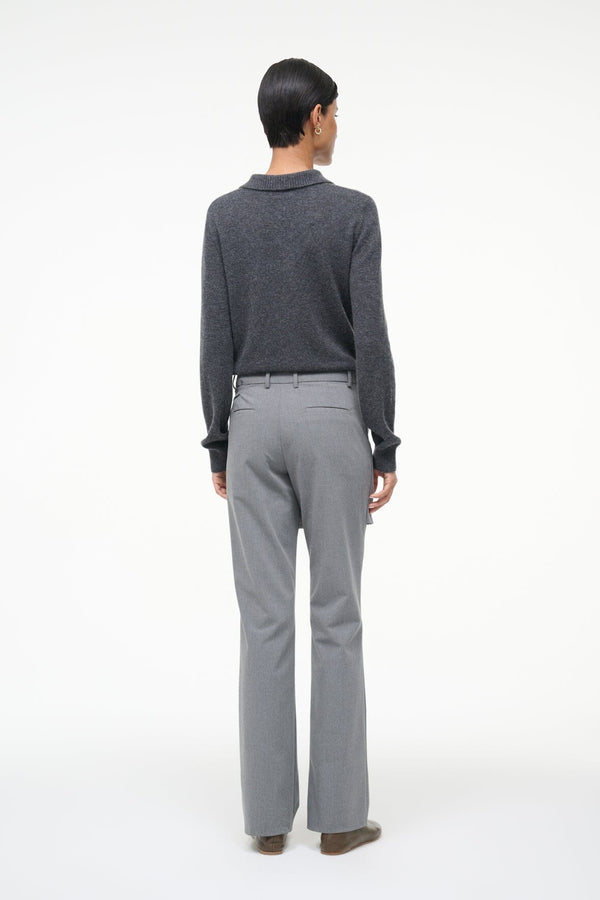 Staud GEMMA CASHMERE SWEATER CHARCOAL