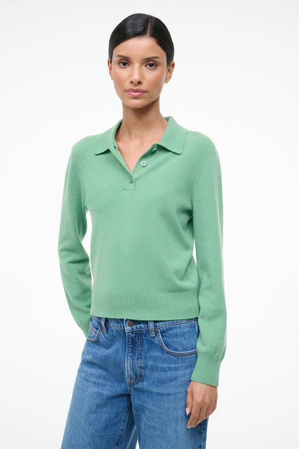 Staud GEMMA CASHMERE SWEATER LEAF