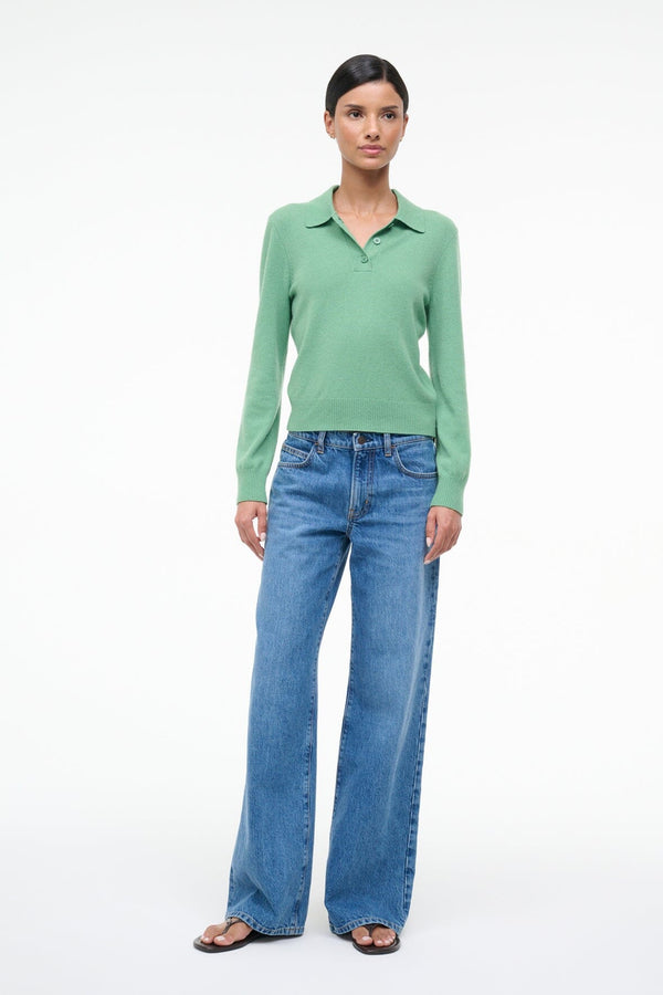 Staud GEMMA CASHMERE SWEATER LEAF