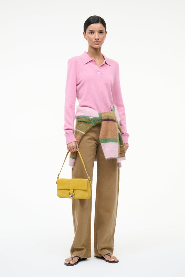 staud GEMMA CASHMERE SWEATER PAPAYA