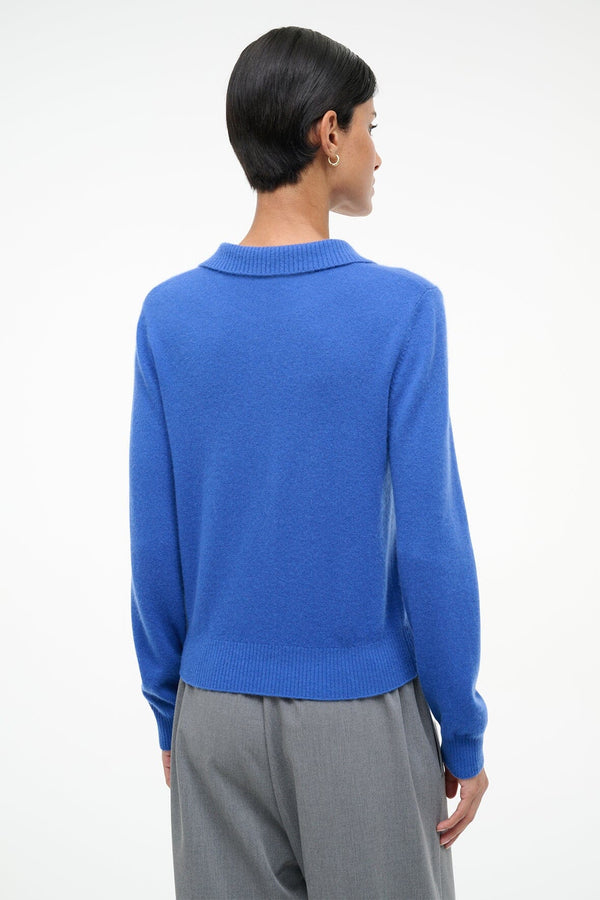 Staud GEMMA CASHMERE SWEATER SAPPHIRE