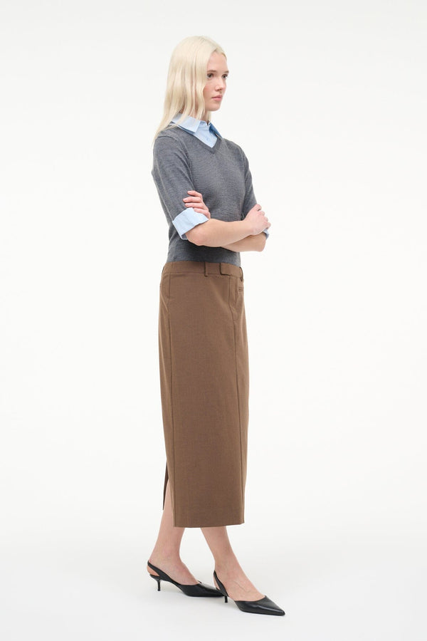 Staud GEO DRESS NUTMEG CHARCOAL