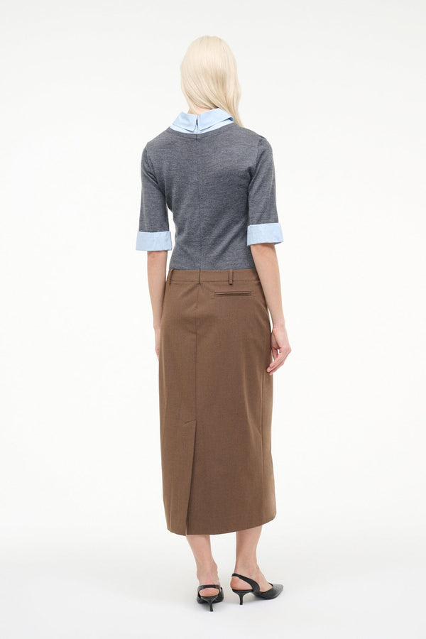 Staud GEO DRESS NUTMEG CHARCOAL