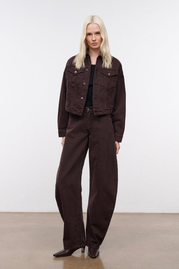 staud GLEN DENIM JACKET EARTH