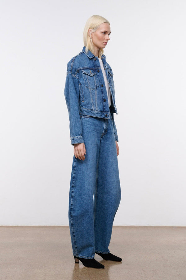 Staud GLEN DENIM JACKET VINTAGE WASH