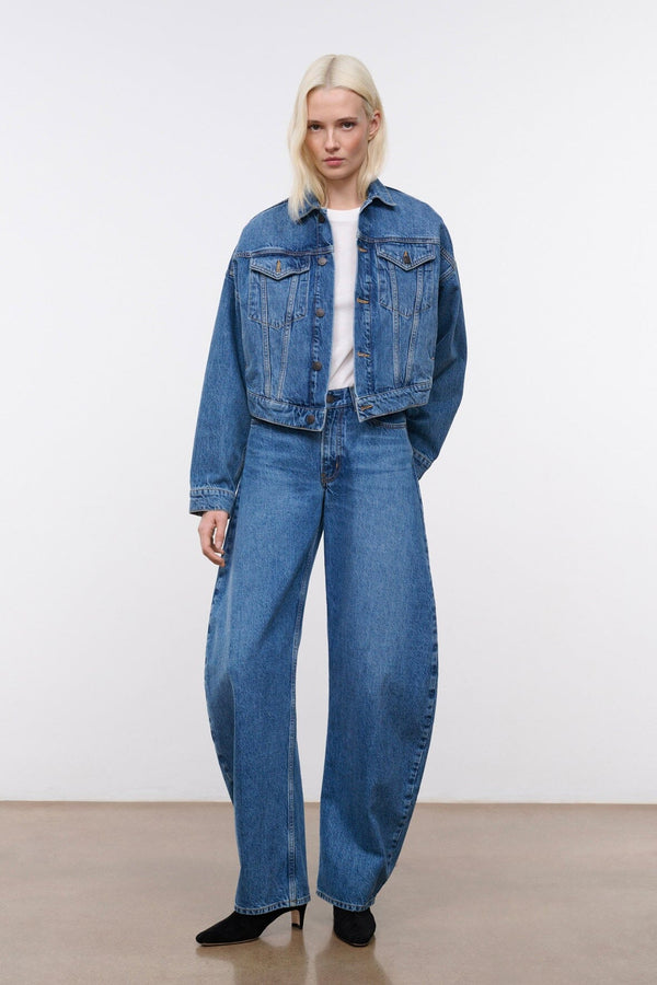 staud GLEN DENIM JACKET VINTAGE WASH