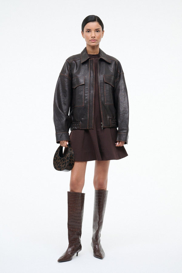 Staud GOODNIGHT MOON BAG LEOPARD