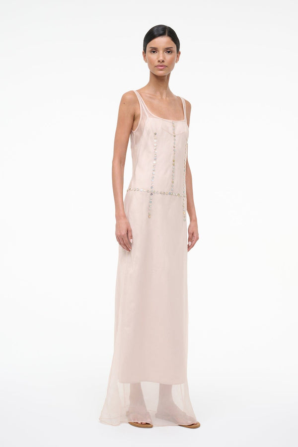 Staud GRETA SILK DRESS FAWN