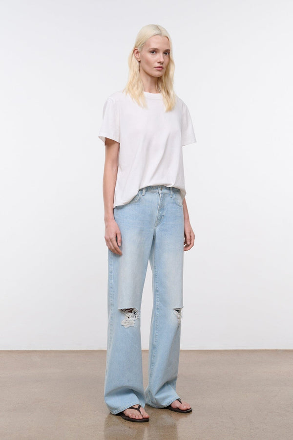 Staud GUS DISTRESSED RELAXED JEAN SALT WASH