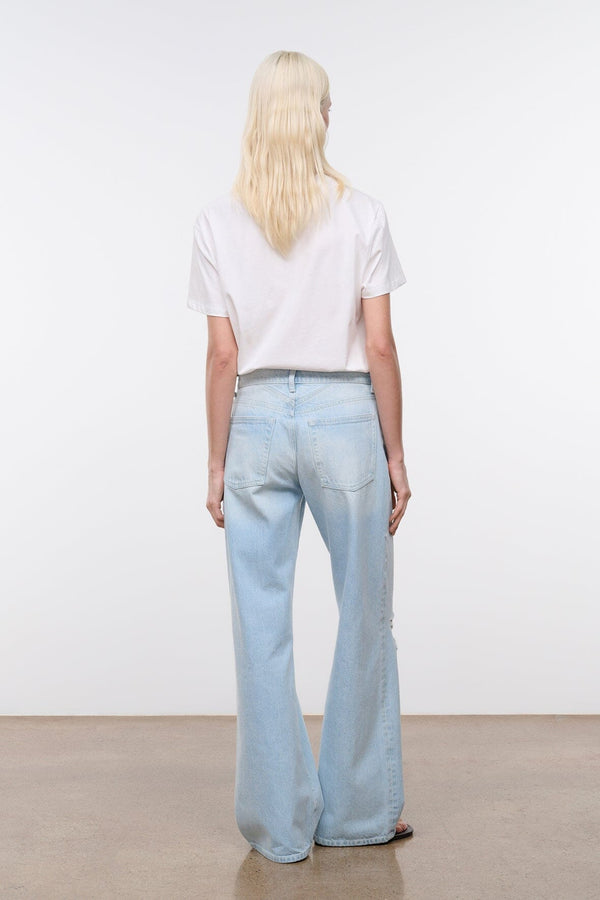 Staud GUS DISTRESSED RELAXED JEAN SALT WASH