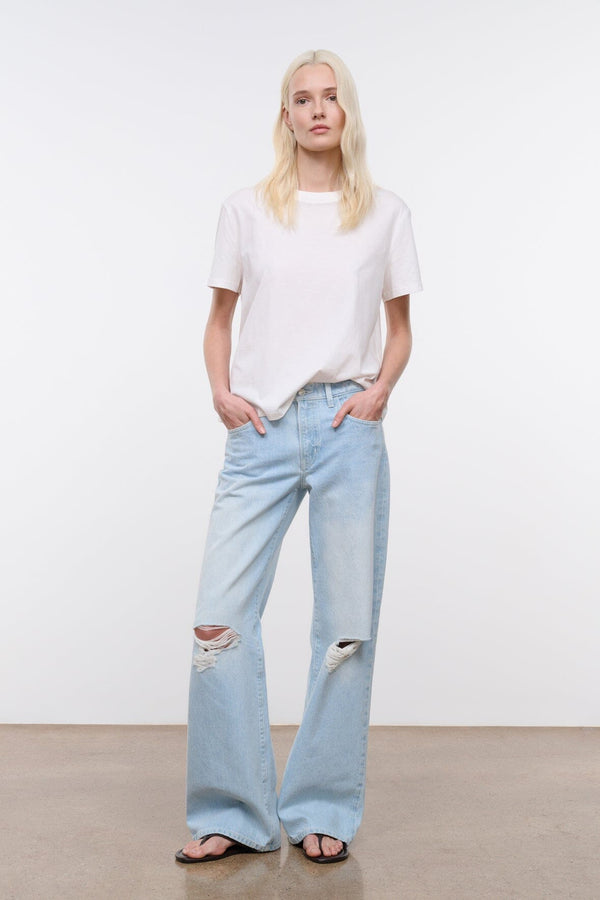 staud GUS DISTRESSED RELAXED JEAN SALT WASH