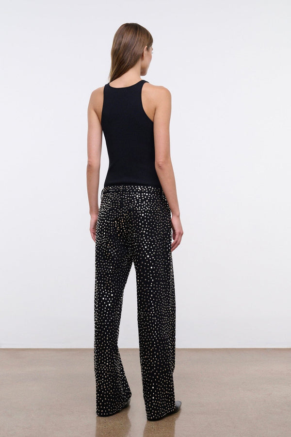 Staud GUS RELAXED JEAN STUDDED BLACK