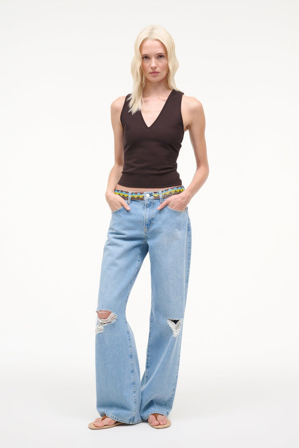 Staud GUS RELAXED JEAN SURFER BEADED