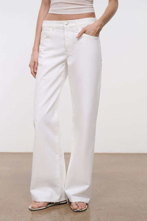 Staud GUS RELAXED JEAN WHITE