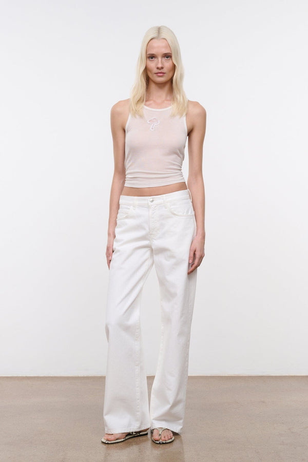 staud GUS RELAXED JEAN WHITE