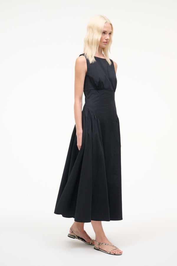 Staud GWEN DRESS BLACK
