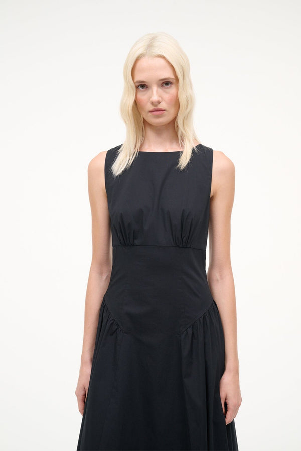 Staud GWEN DRESS BLACK