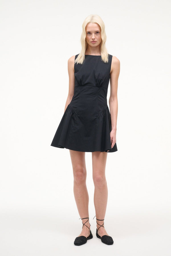 staud GWEN MINI DRESS BLACK