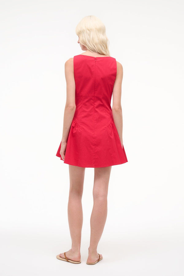 Staud GWEN MINI DRESS CHERRY
