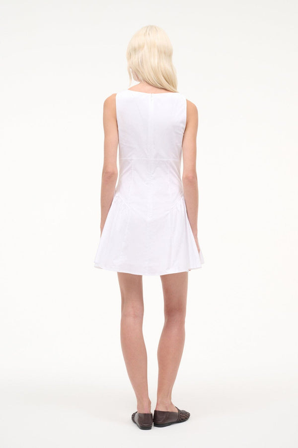 Staud GWEN MINI DRESS WHITE
