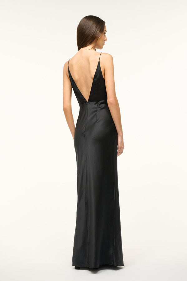 Staud HANK SILK DRESS BOTANICAL SHADOWS