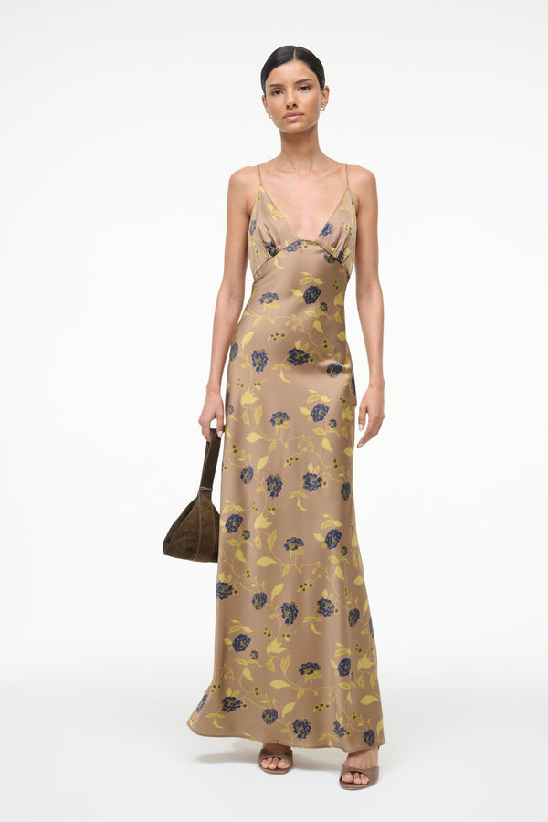 staud HANK SILK DRESS VINTAGE FLORAL