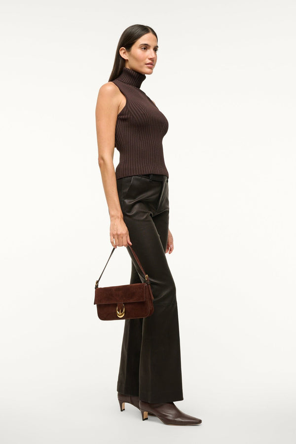 Staud HARLOW BAG MAHOGANY SUEDE