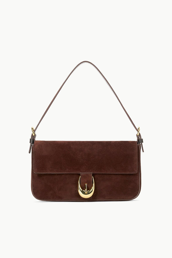 staud HARLOW BAG MAHOGANY SUEDE