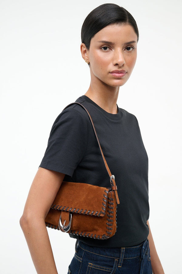 Staud HARLOW BAG TABAC SUEDE ESPRESSO