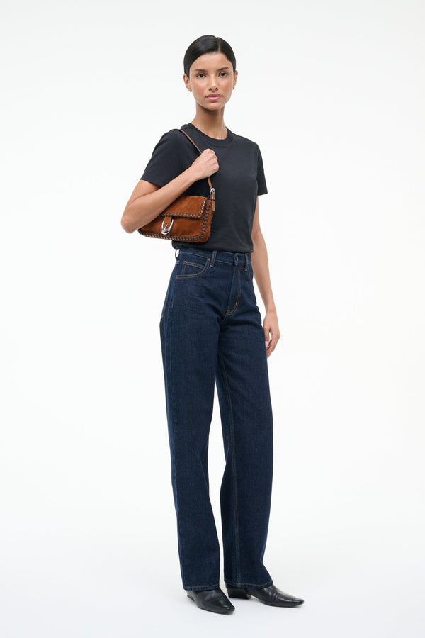 Staud HARLOW BAG TABAC SUEDE ESPRESSO