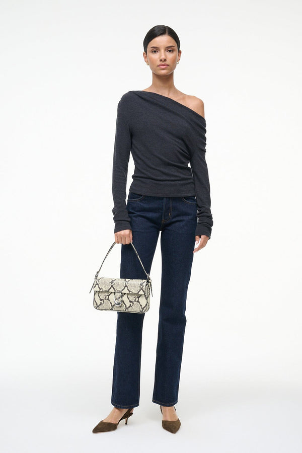 Staud HARLOW BAG WHITE SNAKE