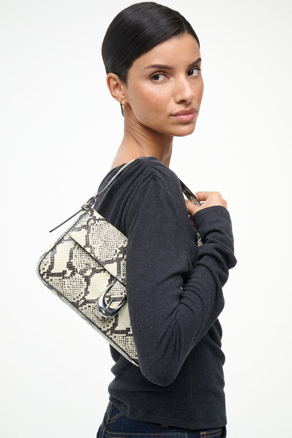 Staud HARLOW BAG WHITE SNAKE