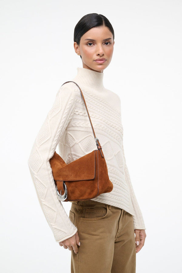 Staud HARLOW MEDIUM BAG TABAC SUEDE