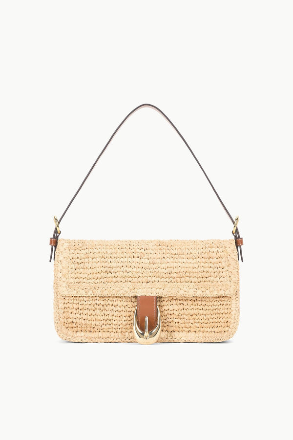 staud HARLOW RAFFIA BAG NATURAL TAN