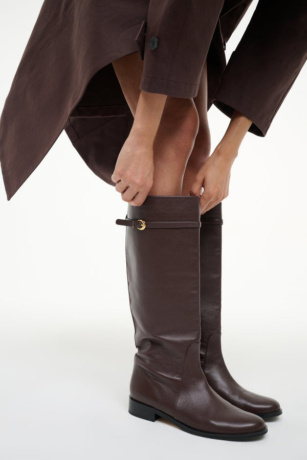 Staud HARLOW RIDING BOOT ESPRESSO