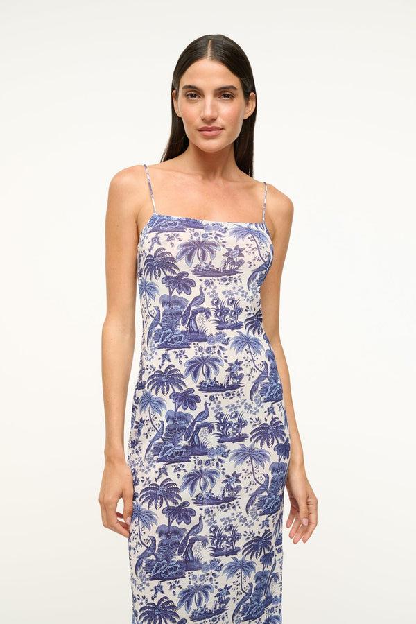 Staud HASTINGS COVERUP DRESS BLUE TOILE
